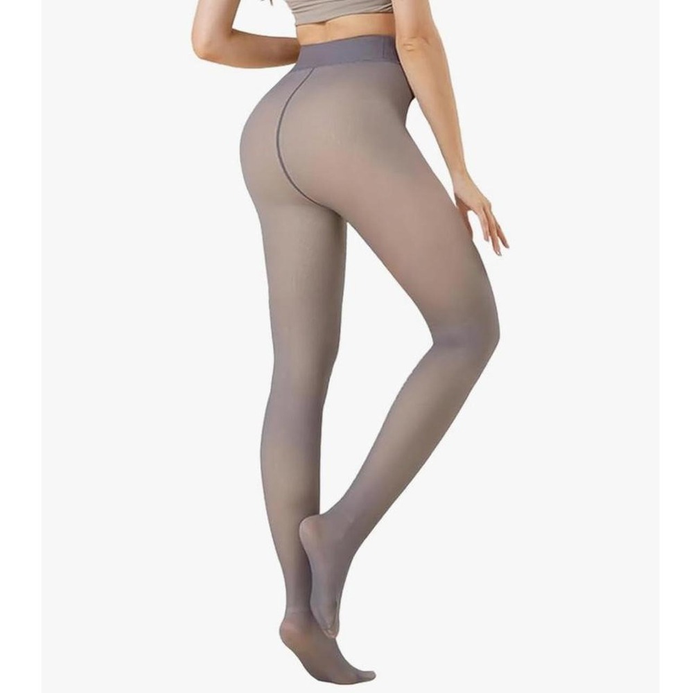 Fleece Lined Tights Sheer Women - Fake Translucent Warm Pantyhose Leggings